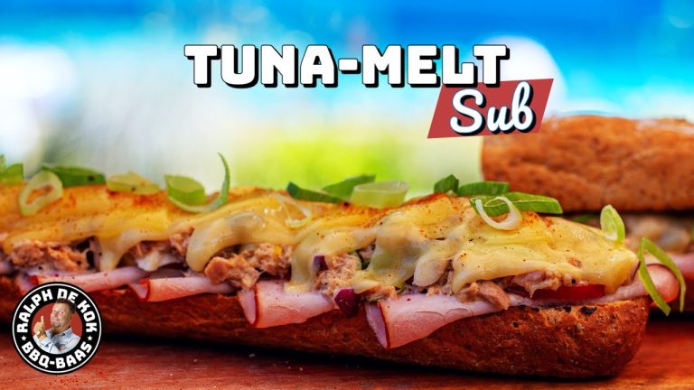 Geweldige TUNA MELT sandwich op de BBQ!