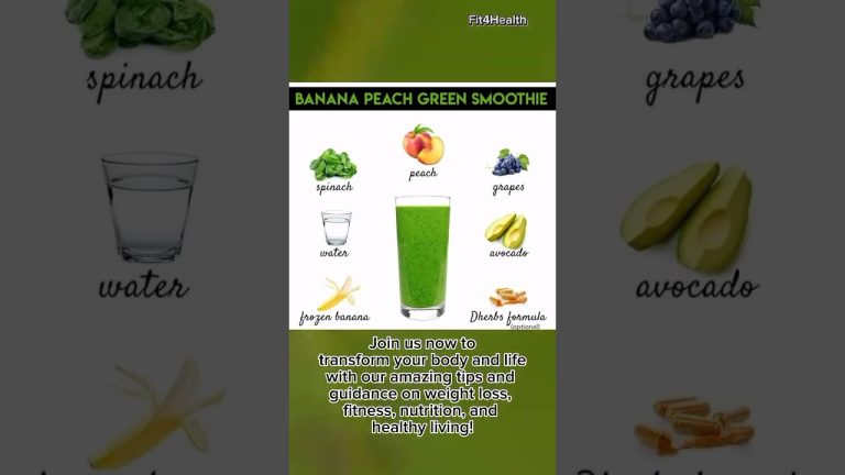 How to make banana peach smoothie recipe | Healthy banana peach smoothie without yogurt #Shorts