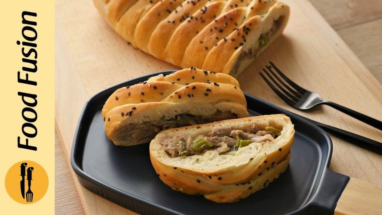 Cheesy Beef Bread recipe by Food Fusion