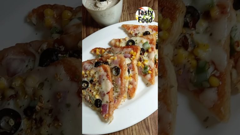 Bread Pizza Recipe #shorts #ytshorts #recipe #cooking #food #trending #viralshorts #tastyfoods
