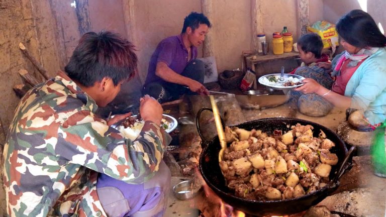Village Pork curry in the kitchen
