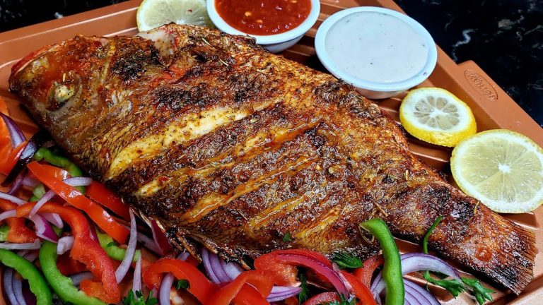 Just 4 Ingredients Oven Grilled Red Snapper in 5 mins