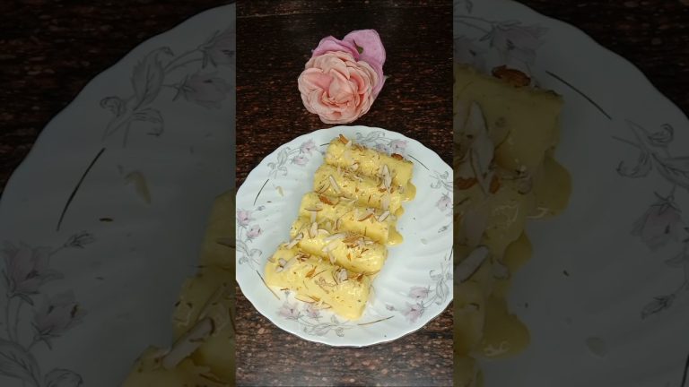 Bread Malai Roll | Custard Rolls | dessert recipe #shorts #ytshorts #dessert #breadrecipe