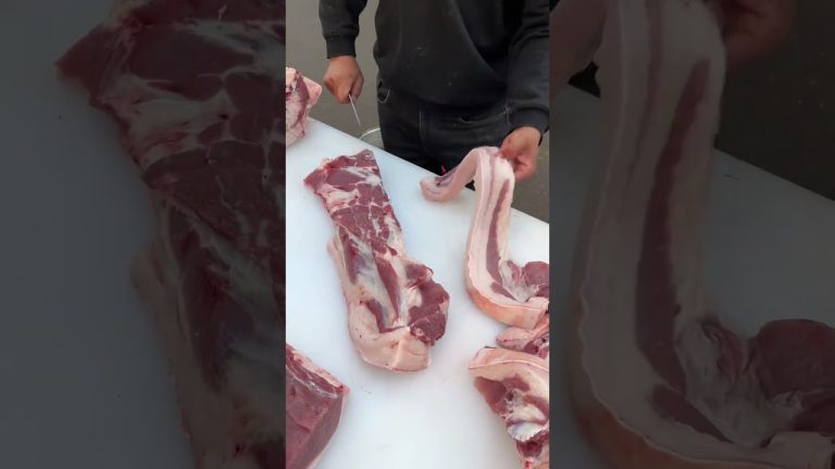 Meat cutting skills simple tools #shorts