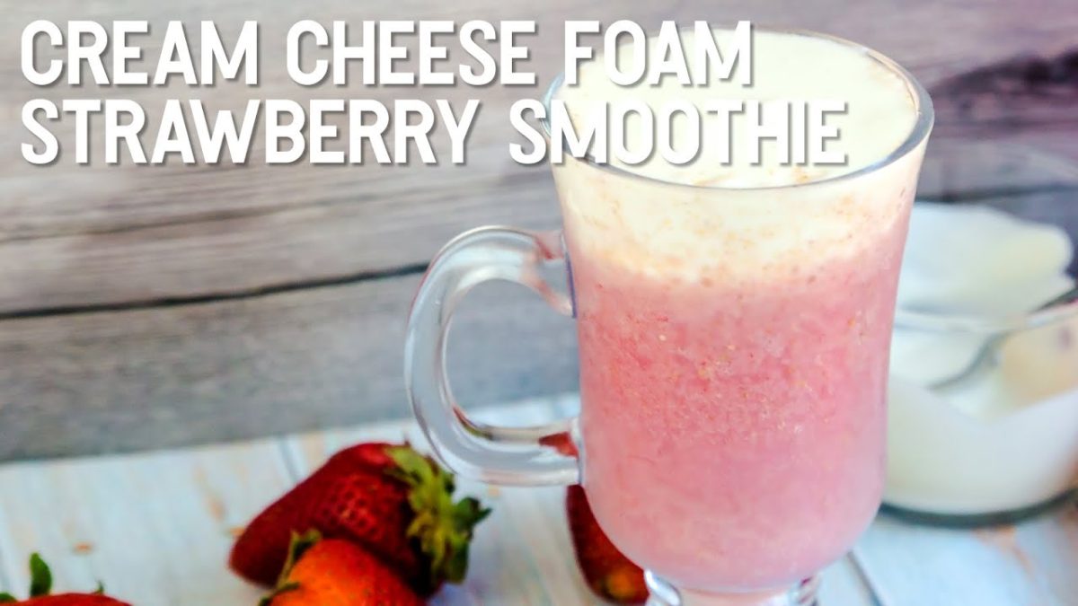 Cream Cheese Foam Strawberry Smoothie