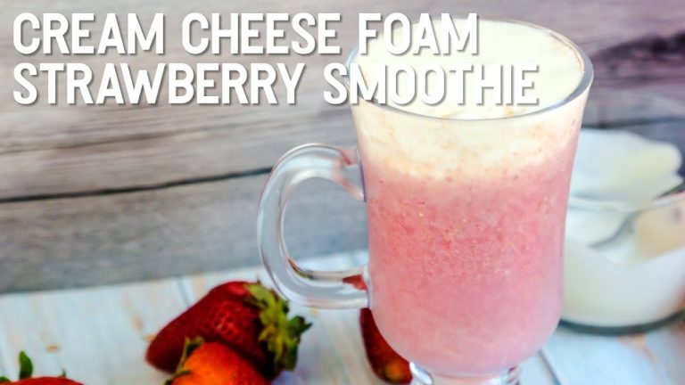 Cream Cheese Foam Strawberry Smoothie