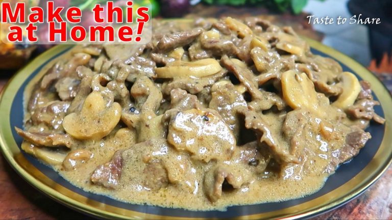 Ang Sarap❗Easy Creamy Beef Mushroom Recipe💯👌How to Make Creamy Beef with Mushrooms Step by Step