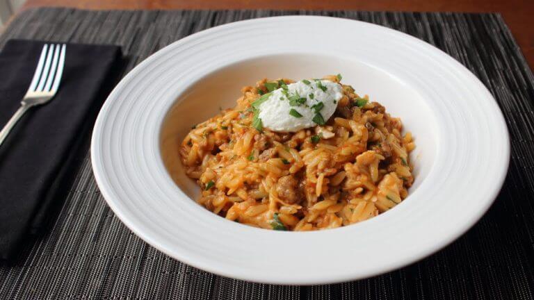 One-Pot Chicken & Sausage Orzo – Fast & Easy Pasta Recipe