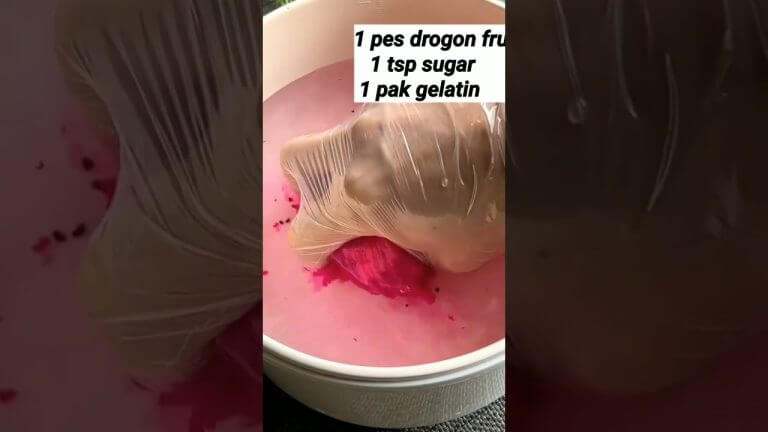 Dragon fruit pudding dessert recipe 😀😃#shorts