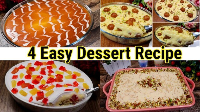 4 Easy Dessert Recipes 😍 That any one can make in Minutes By Tasty Food With Maria
