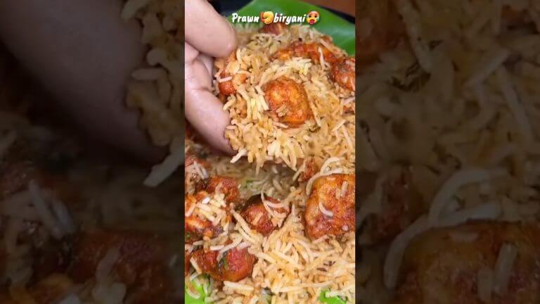 Prawn biryani 🥵🍤#trending #food #seafood #yummy #shortsfeed #youtubeshorts #shorts #prawnbiryani