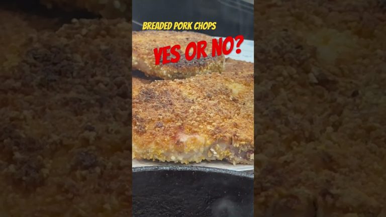 Pork Chops #whatsfordinner #food #yesornoshorts #porkchops #breaded #hungry #foodie