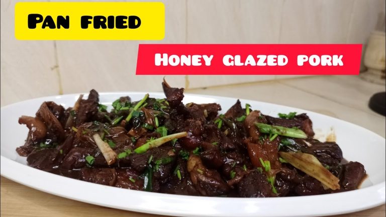 How To Cook The Most Delicious, Succulent Juicy Pork Strips Honey Glazed /Panfried Pork Recipe