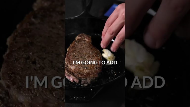 Perfect Grass-Fed Ribeye Steak in Minutes! #food #recipe #shorts #steak #beef #cooking