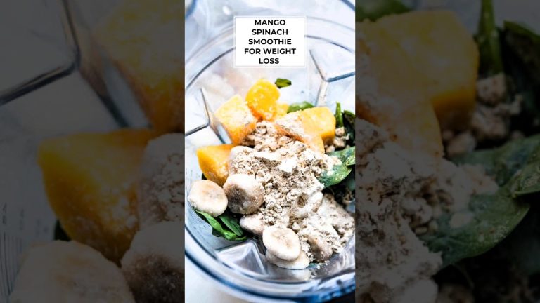 The BEST Green Smoothie | Mango Spinach Smoothie for Weight Loss and Antioxidants 🥭#short