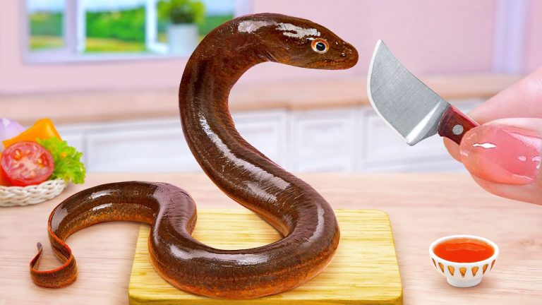 Delicious Seafood Recipes 🤗 Best Of Miniature Grill Eel with Egg Yolk Sushi 🏮 Tina Mini Cooking