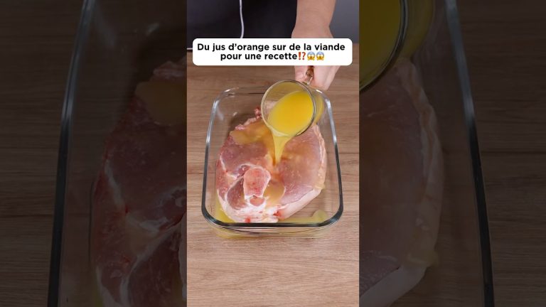 Du jus d’orange sur de la viande pour une recette⁉️😱😱#cooking #recette #delicious#orangejuice #fyp