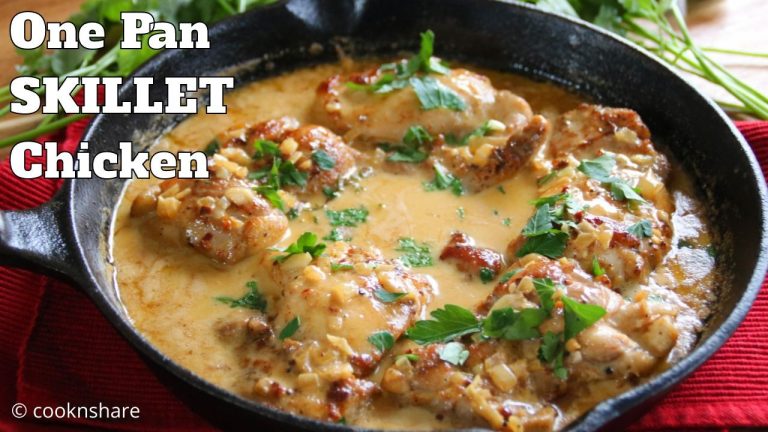 Easy One Skillet Chicken Thighs – 30 Minute Midweek Special