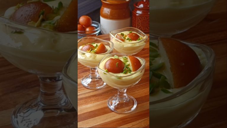 Custard Gulab Jamun Recipe – Fusion Indian Dessert 😋🤤😍 #shorts #recipe
