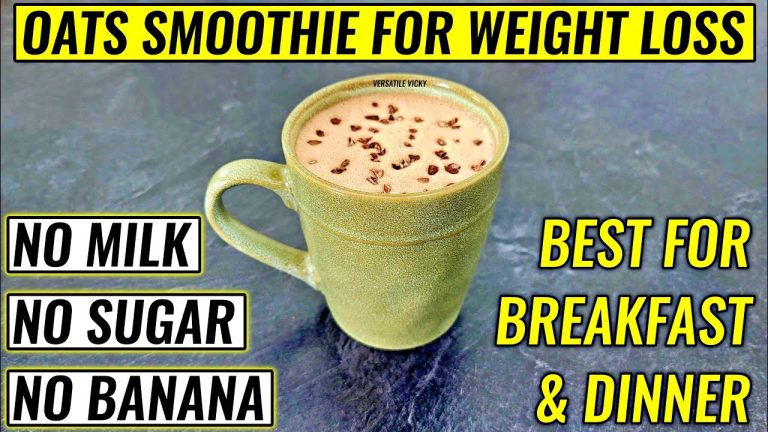 Oats Smoothie Recipe For Weight Loss | No Milk – No Sugar | Oats Smoothie For Dinner