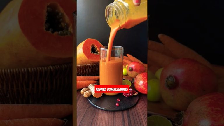 🍹😊Papaya pomegranate smoothie.#shorts #smoothie ##papayafruit #pomegranate #juice #dietrecipe