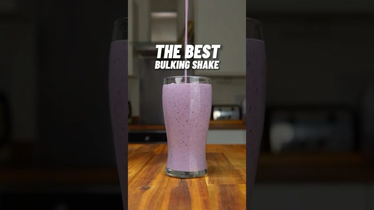 High Protein Blueberry Banana Bulking Shake! 934 Calories!🍌🍨💪#food #shorts #highproteinrecipes