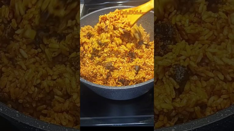 Beef Jollof Rice Full Recipe on my YouTube Channel
