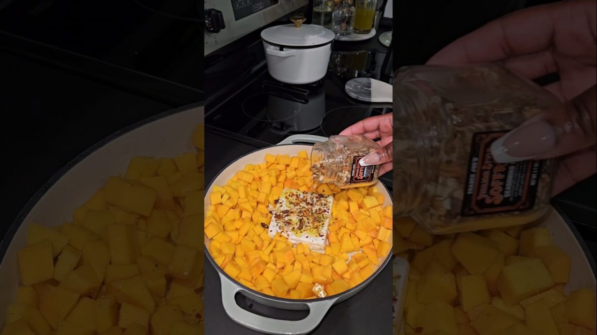 Baked Feta Butternut Squash Pasta