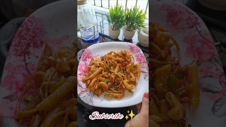 Spaghetti -Pasta-macaroni 🌶️🍝 Kya khau😋? Simple tasty recipe ✨ #recipe #shorts #viralvideo #youtube