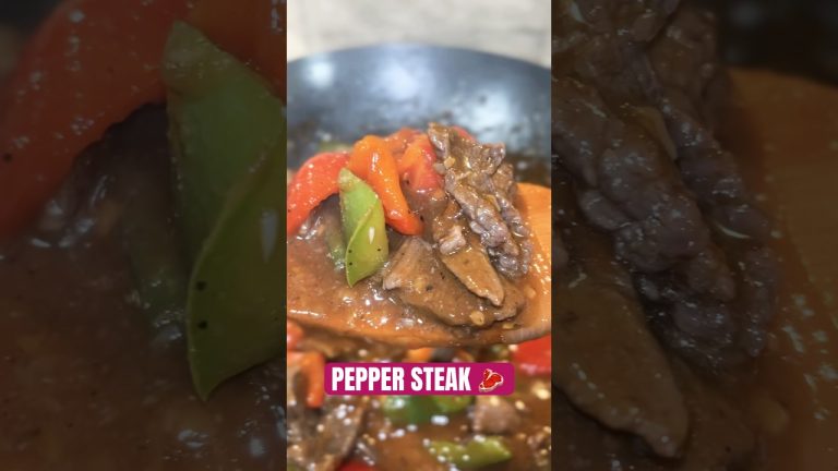 Tender Pepper Steak with Bell Peppers! 🥩🔥 #Shorts