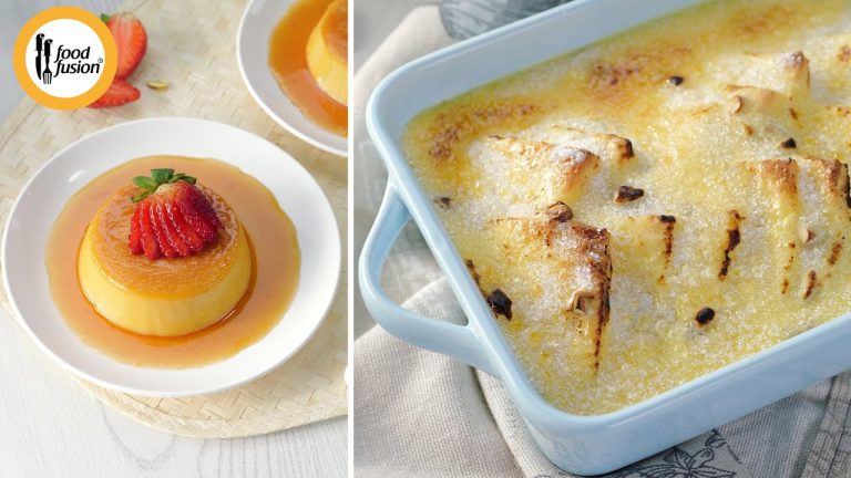 2 Easy Bread Pudding with Leftover Bread Recipe by Food Fusion