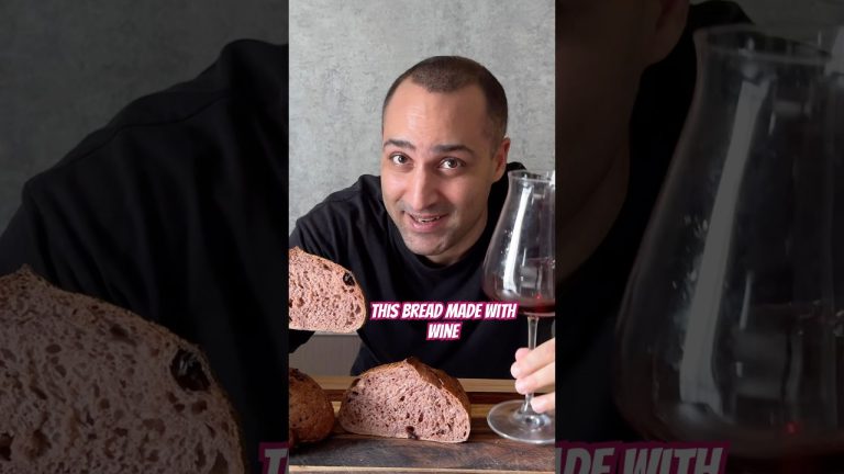 Bread made with wine (sourdough and fruit yeast ) #shorts