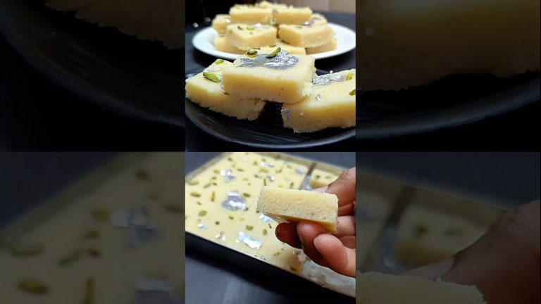 #shorts बिना शकर बिना चाशनी सूजी की मुंह में घुल जाने वाली मिठाई #sujibarfi #sweet