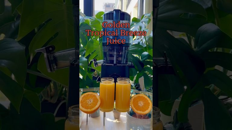 3-Ingredient Tropical Paradise in a Glass! #HealthyRecipe #JuiceLovers #FreshFruits