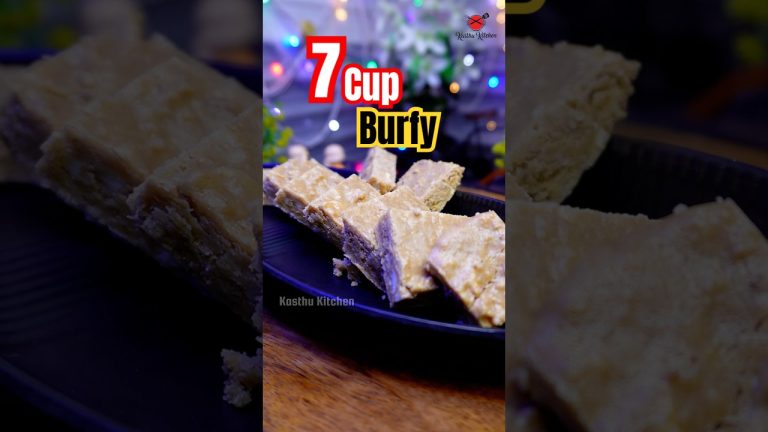 🌀 7 Cup Burfy 🤤| Diwali sweet recipes | simple sweet recipes @kasthukitchen2001 #shorts #food