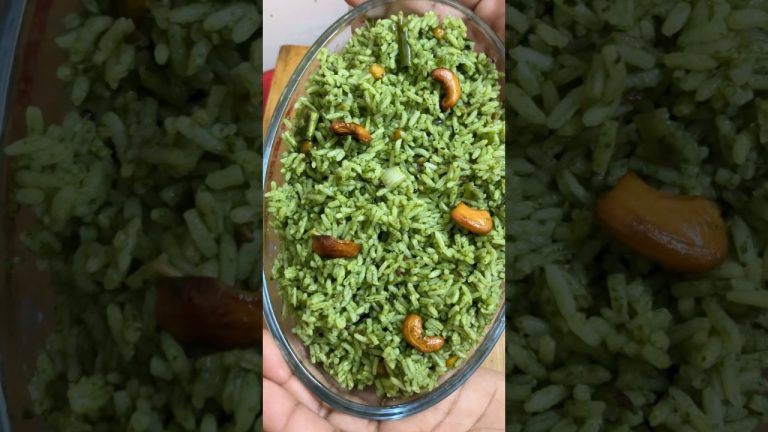 పాలకూర రైస్ ట్రై చేశాను.. 👩‍🍳😊😋 #shorts