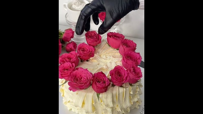 Immersive Making of Pink Rose Love Cake🌹🎂#shorts #asmr #cake