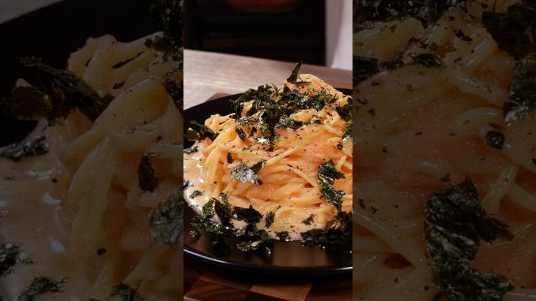 Spaghetti with cod roe sauce 🍝 #food