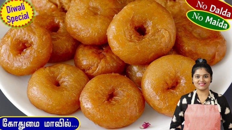 ஜூசியான பாதுஷா 😋| wheat flour badusa in tamil | How To Make Badusa in Tamil | godhumai sweet recipe