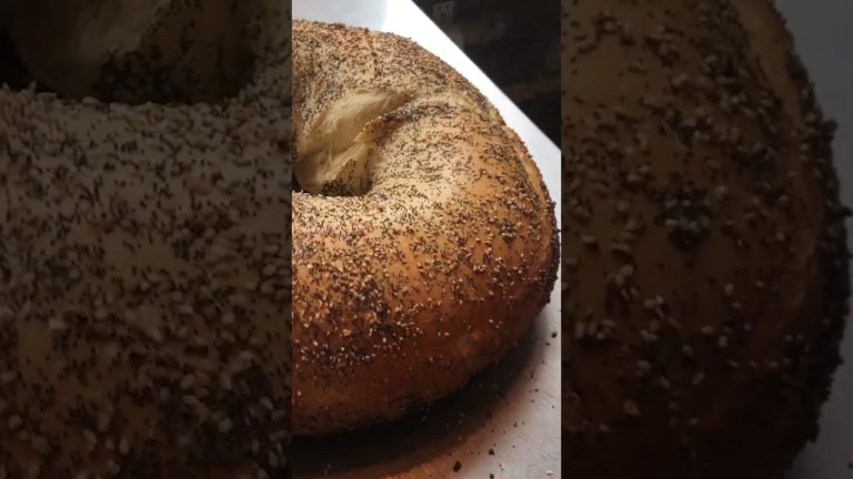 That's one LARGE everything bagel 😱 🥯