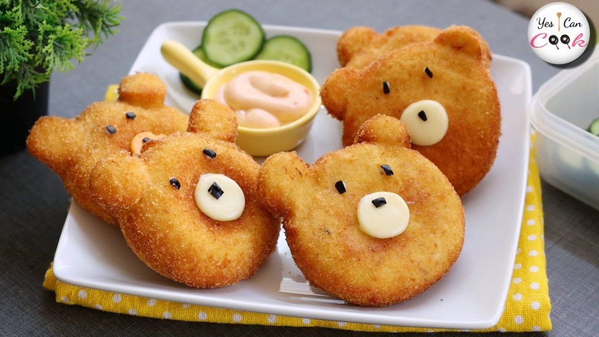 First Time On You tube ❗️ Make & Freeze / New Kids Lunch Box Ideas 😍 Bread Chicken Teddy Recipe
