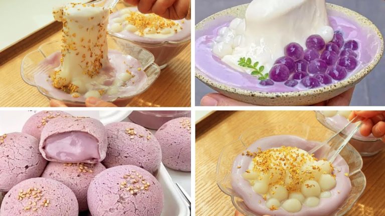 Satisfying Relaxing Video|🍩🍪🎂🍰No-Bake Taro Dessert Recipe|Asmr|Tiktok