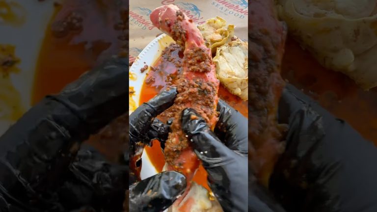 King Crab+Crab Sauce=Bliss😊 #shorts