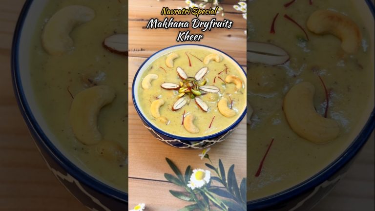 Makhana Dryfruits Kheer😍| Navratri Vrat Special Recipe👌 #shorts #viralshorts #trending #recipe