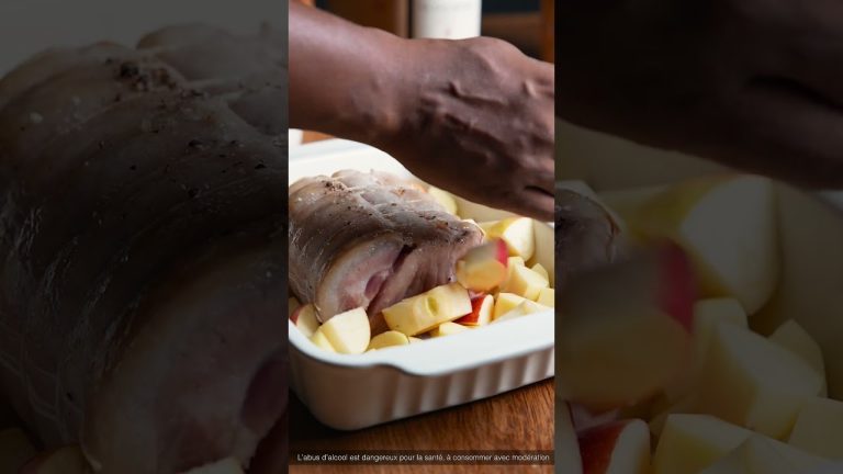 Rôti de porc aux pommes et au miel 🍯🍎