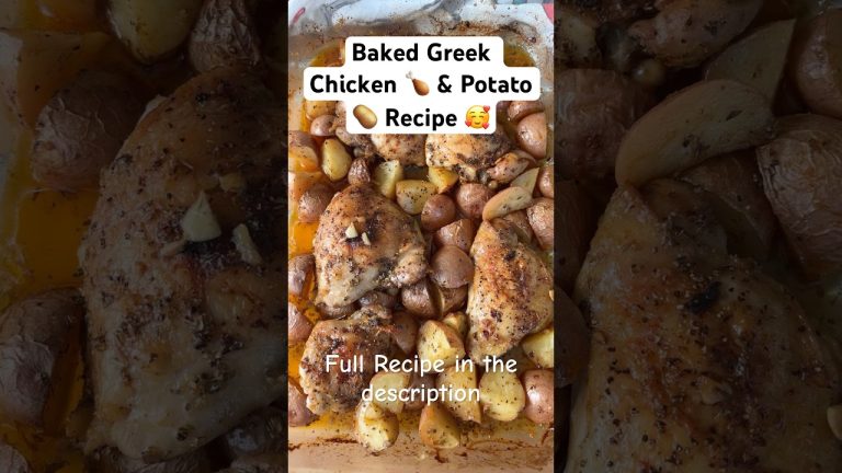 Greek Chicken and Potato Recipe #greekchicken #mediterraneancchicken #chickendinner #chickenrecipe