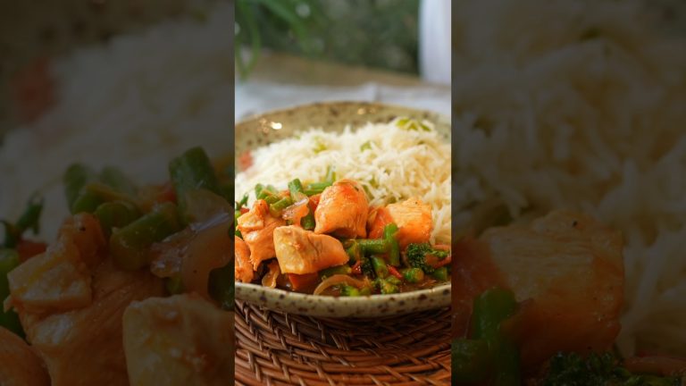 Masala Chicken with Pepper Rice #Shorts