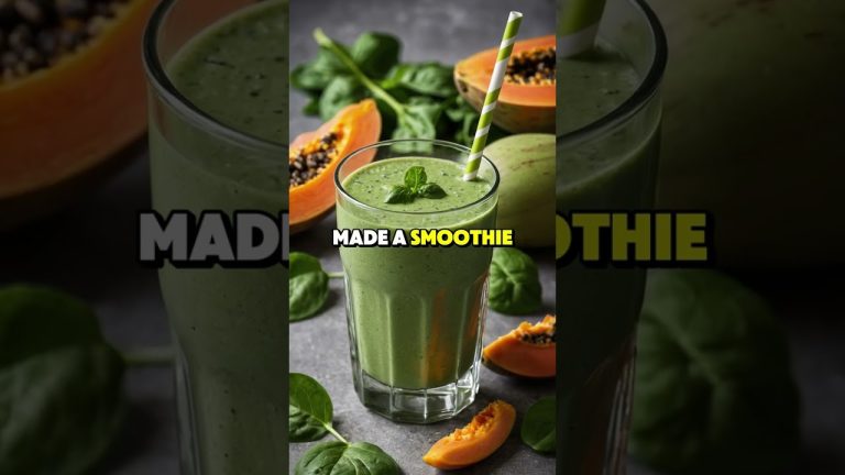 Papaya Spinach Smoothie for Weight Loss and Digestion 🍈🌱