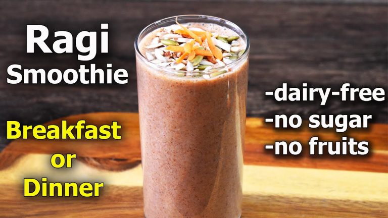 Ragi Smoothie Recipe | No Milk – No Sugar – No Banana Ragi Smoothie | Ragi Breakfast/Dinner Recipe