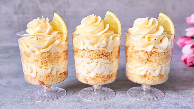Lemon Dessert Cups. Easy and Yummy no bake dessert that will melt in your mouth!